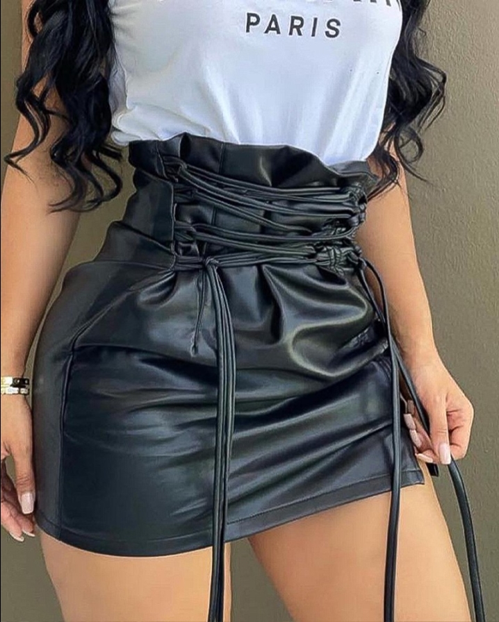 Raya Leather Skirt | BADHY