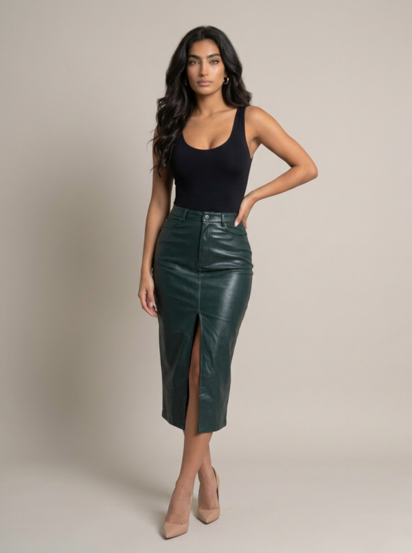 KATE FAUX LEATHER SKIRT