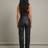 Cassia Leather Jumpsuit back view