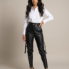 Leta Leather Pants front view