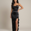 Orsa Satin Dress front view