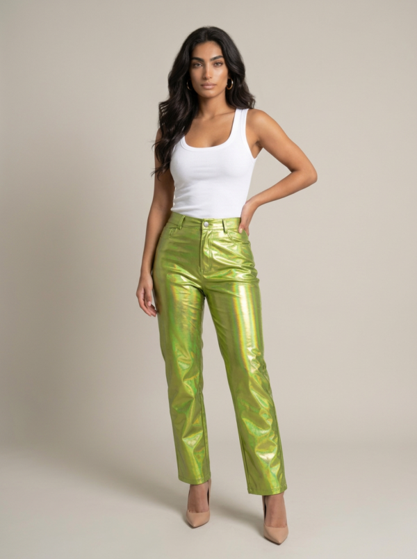 Iryna Metallic Leather Pants
