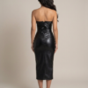 CORA LEATHER DRESS back view