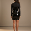 Eula Leather Dress back view